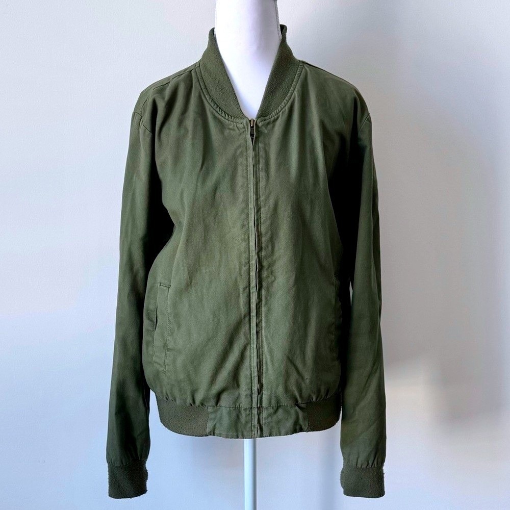 Brandy Melville Bomber Army Green Jacket OS